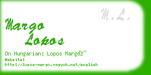 margo lopos business card